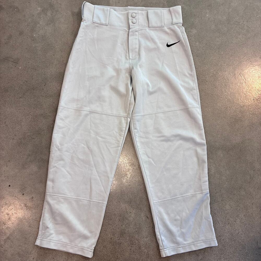 Nike Vapor Select Gray straight leg baseball pants uniform Youth XL